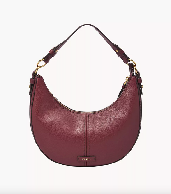 Fossil Shae Small Hobo In Raisin (Pre-Order)