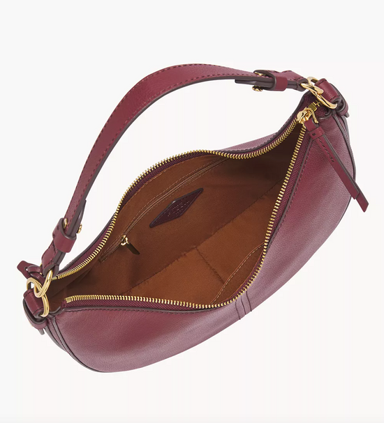 Fossil Shae Small Hobo In Raisin (Pre-Order)