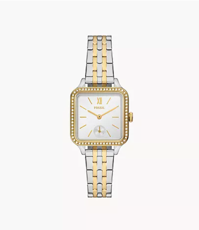 Fossil Women Colleen Three-Hand Two-Tone Stainless Steel Watch Bq3908 (Pre-Order)