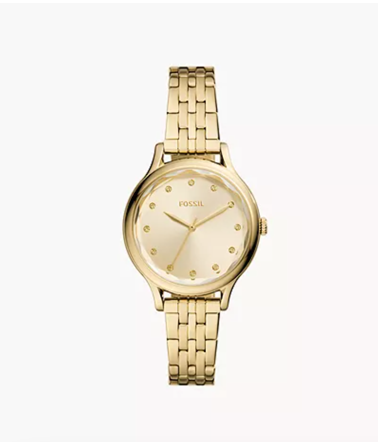 Load image into Gallery viewer, Fossil Women Laney Three-Hand Gold-Tone Stainless Steel Watch Bq3863
