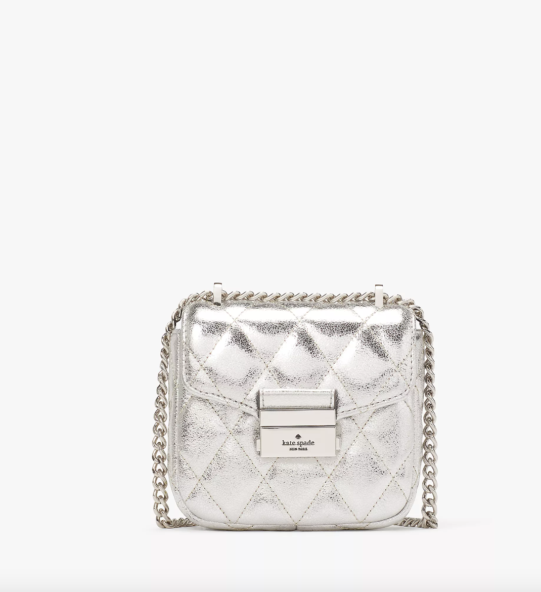 Carey Metallic Small Flap Shoulder Bag