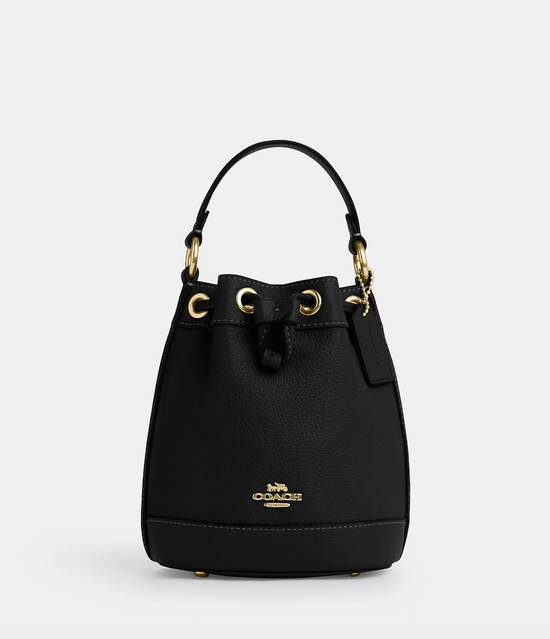 Coach Dempsey Drawstring Bucket Bag 15 In Black (PreOrder) SELLECTION