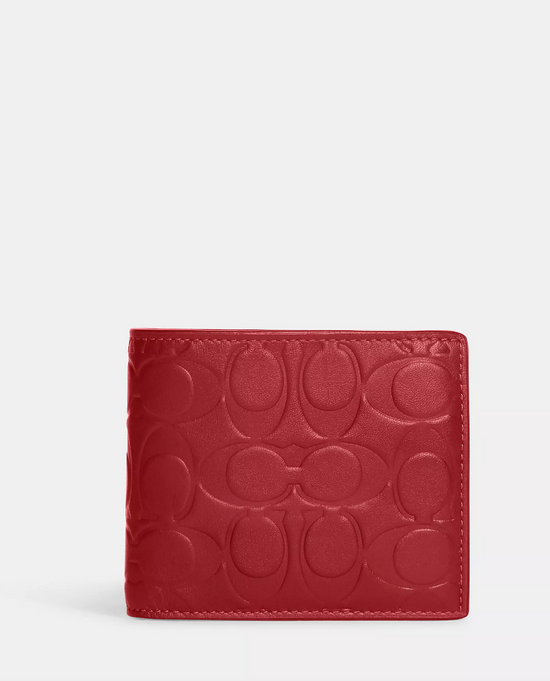 Coach Men 3 In 1 Wallet In Signature Leather 1941 Red (Pre-Order)