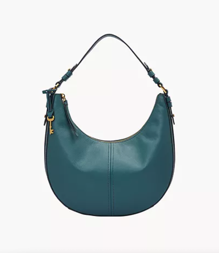 Fossil Shae Large Hobo In Teal Green (Pre-Order)