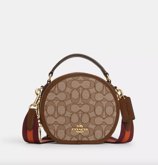 Load image into Gallery viewer, Coach Canteen Crossbody In Signature Jacquard Khaki Saddle Multi (Pre-Order)
