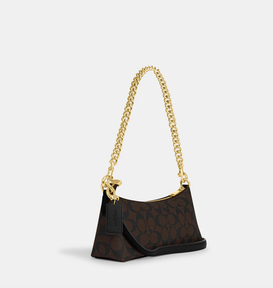 Load image into Gallery viewer, Coach Charlotte Chain Shoulder Bag In Signature Brown Black (Pre-Order)
