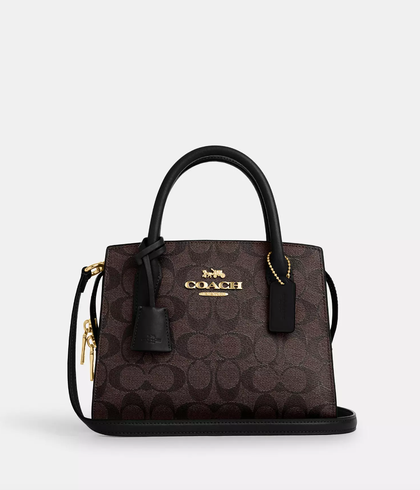 Load image into Gallery viewer, Coach Andrea Carryall In Signature Brown Black (Pre-Order)
