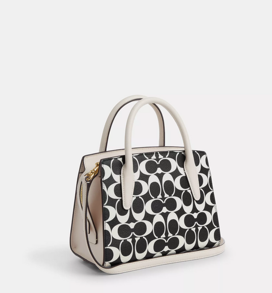 Load image into Gallery viewer, Coach Andrea Carryall In Signature Gold Black Multi
