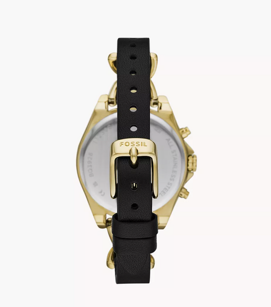 Load image into Gallery viewer, Fossil Women Modern Courier Chronograph Black Leather Watch Bq3926
