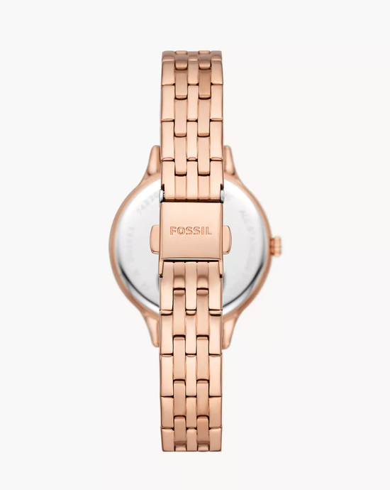 Load image into Gallery viewer, Fossil Women Laney Three-Hand Rose Gold-Tone Stainless Steel Watch Bq3862
