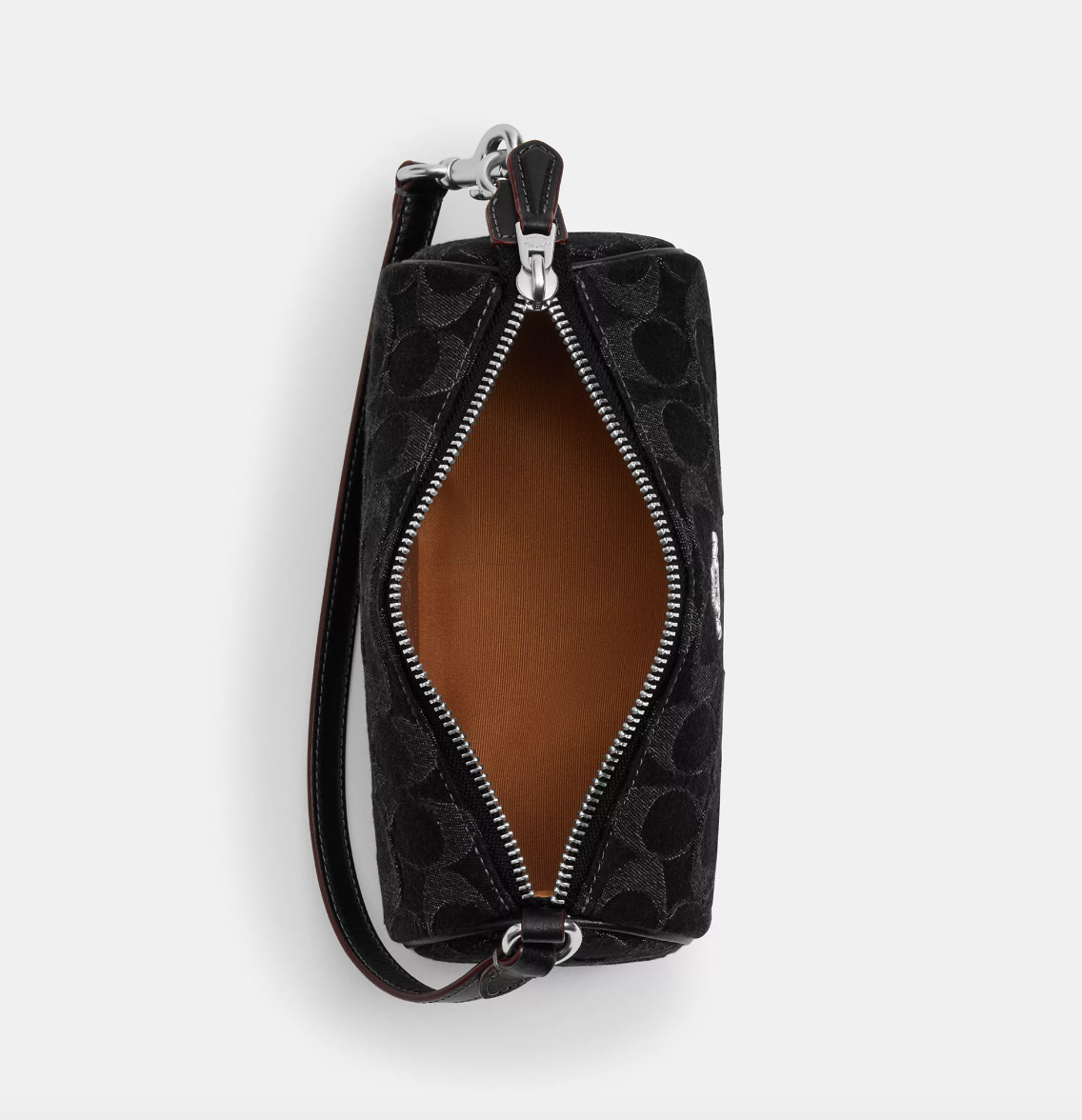 Coach denim 2025 barrel bag