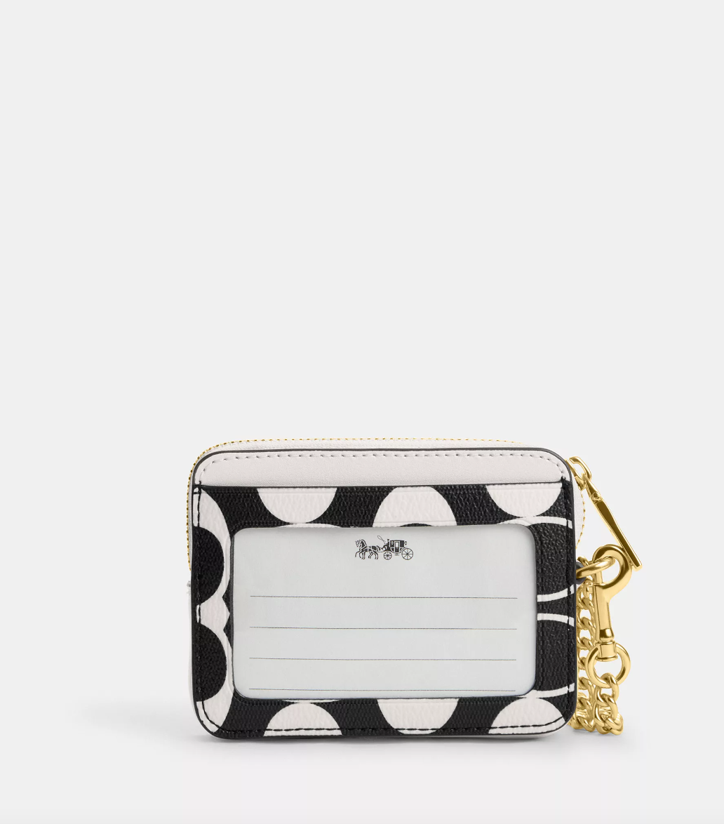 Load image into Gallery viewer, Coach Zip Card Case In Signature Black Multi
