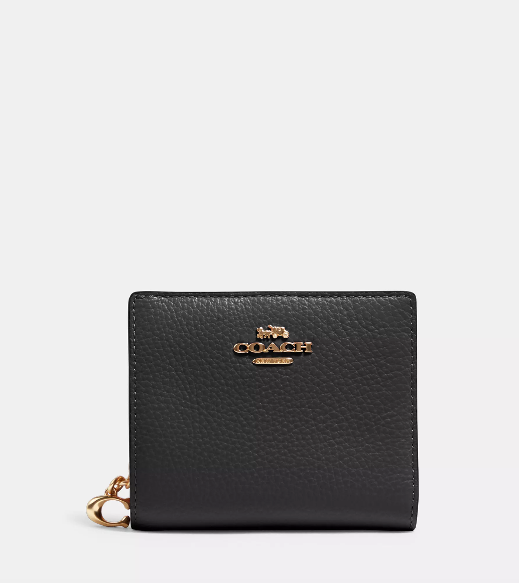 Coach Snap Wallet In Black (Pre-Order)