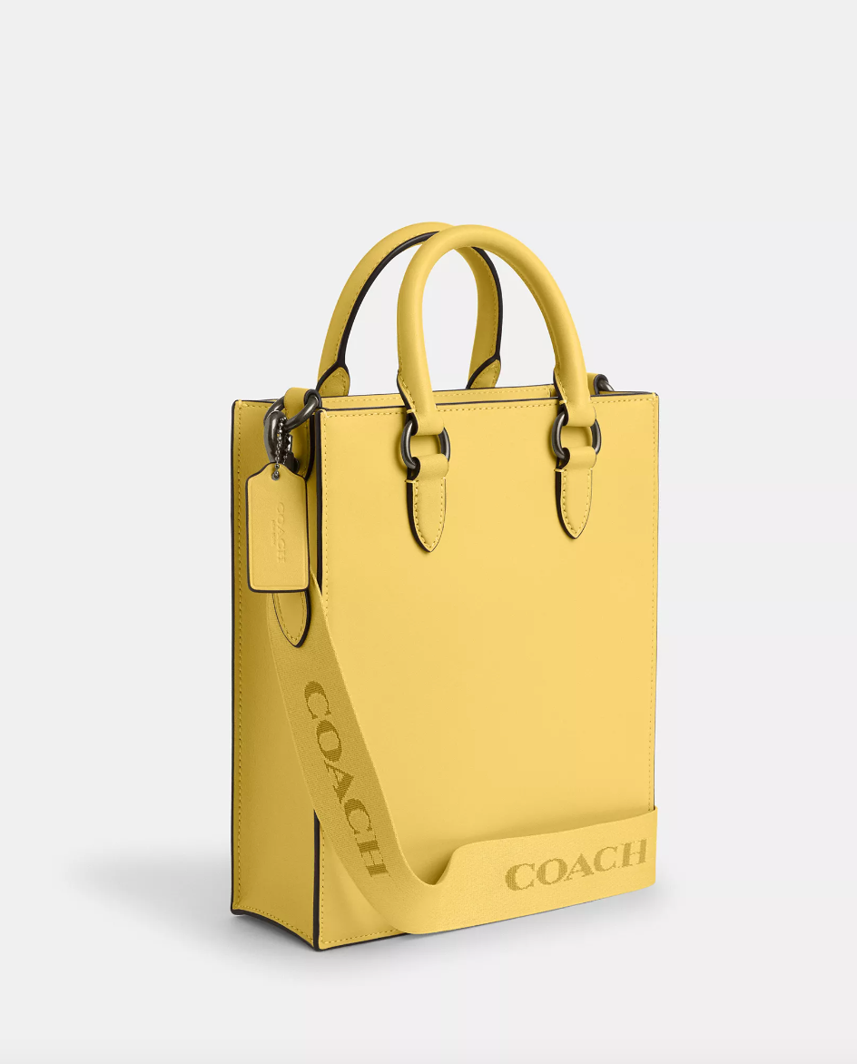 Coach yellow tote sales