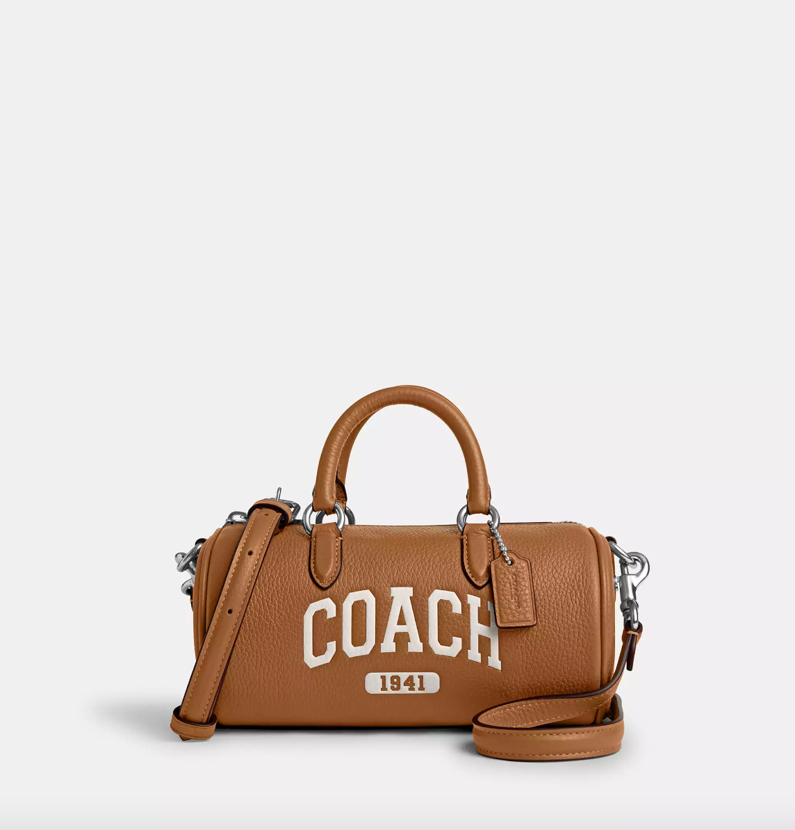 Lacey Crossbody With Varsity In Light Saddle