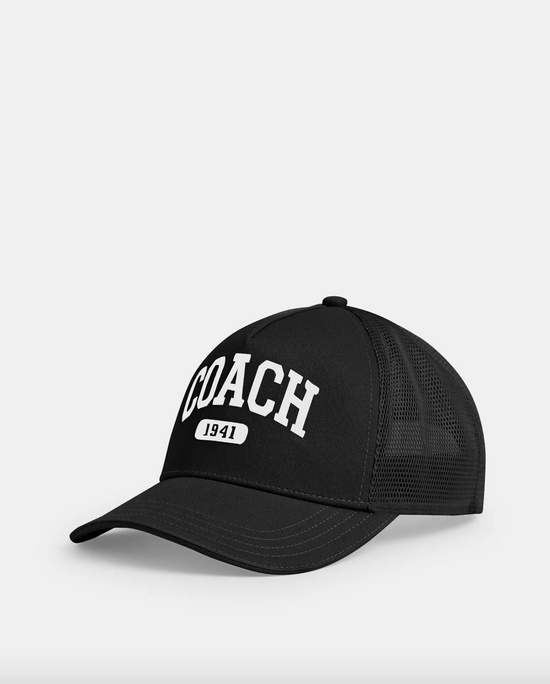 Coach 1941 Embroidered Trucker Hat In Black