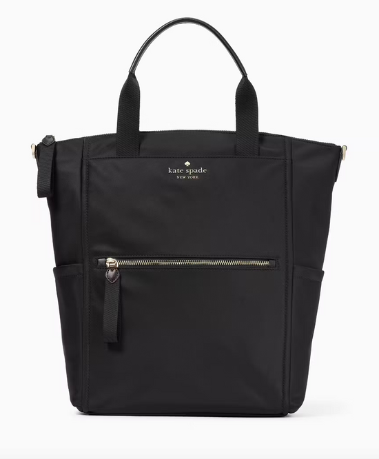 Kate Spade Chelsea Ksnyl Convertible Backpack In Black