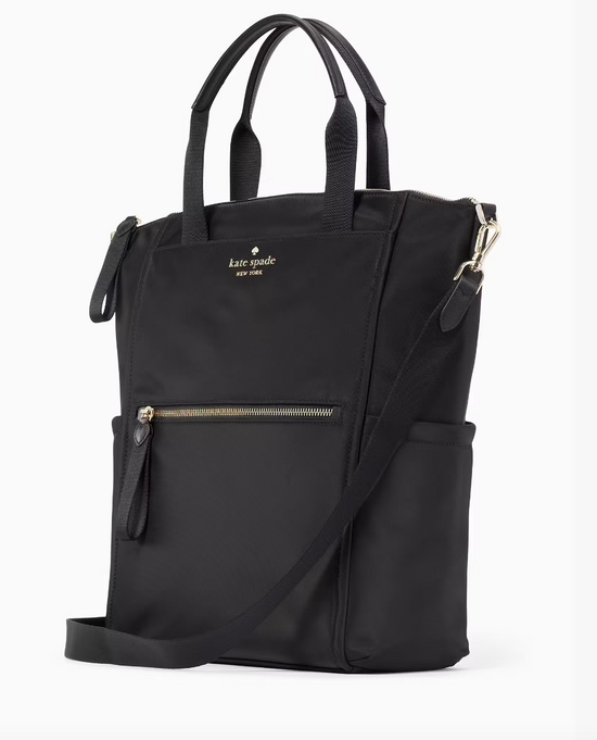Kate Spade Chelsea Ksnyl Convertible Backpack In Black