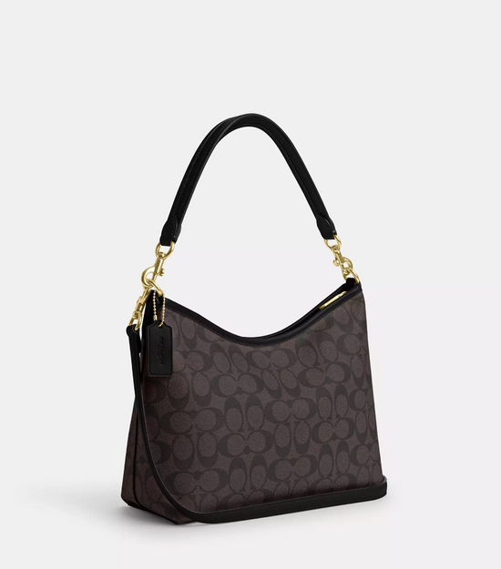 Coach Laurel Shoulder Bag In Signature Walnut Black (Pre-Order)