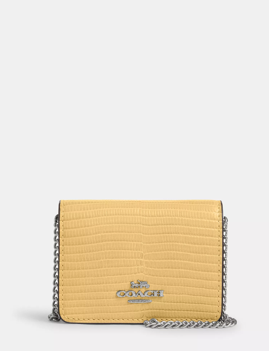 Coach Mini Wallet On A Chain In Hay (Pre-Order)
