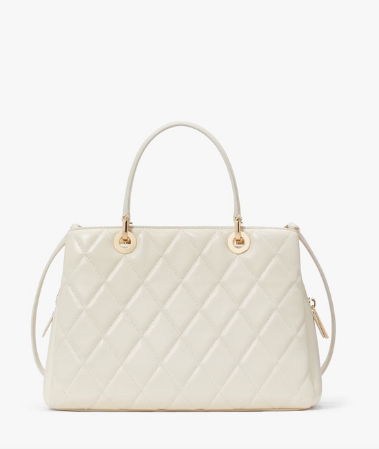 Kate Spade Carey Quilted Sullivan Satchel In Meringue (Pre-Order)