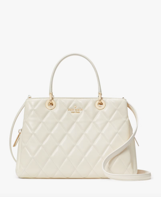 Kate Spade Carey Quilted Sullivan Satchel In Meringue (Pre-Order)