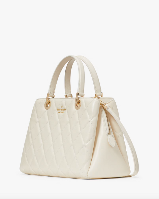 Kate Spade Carey Quilted Sullivan Satchel In Meringue (Pre-Order)