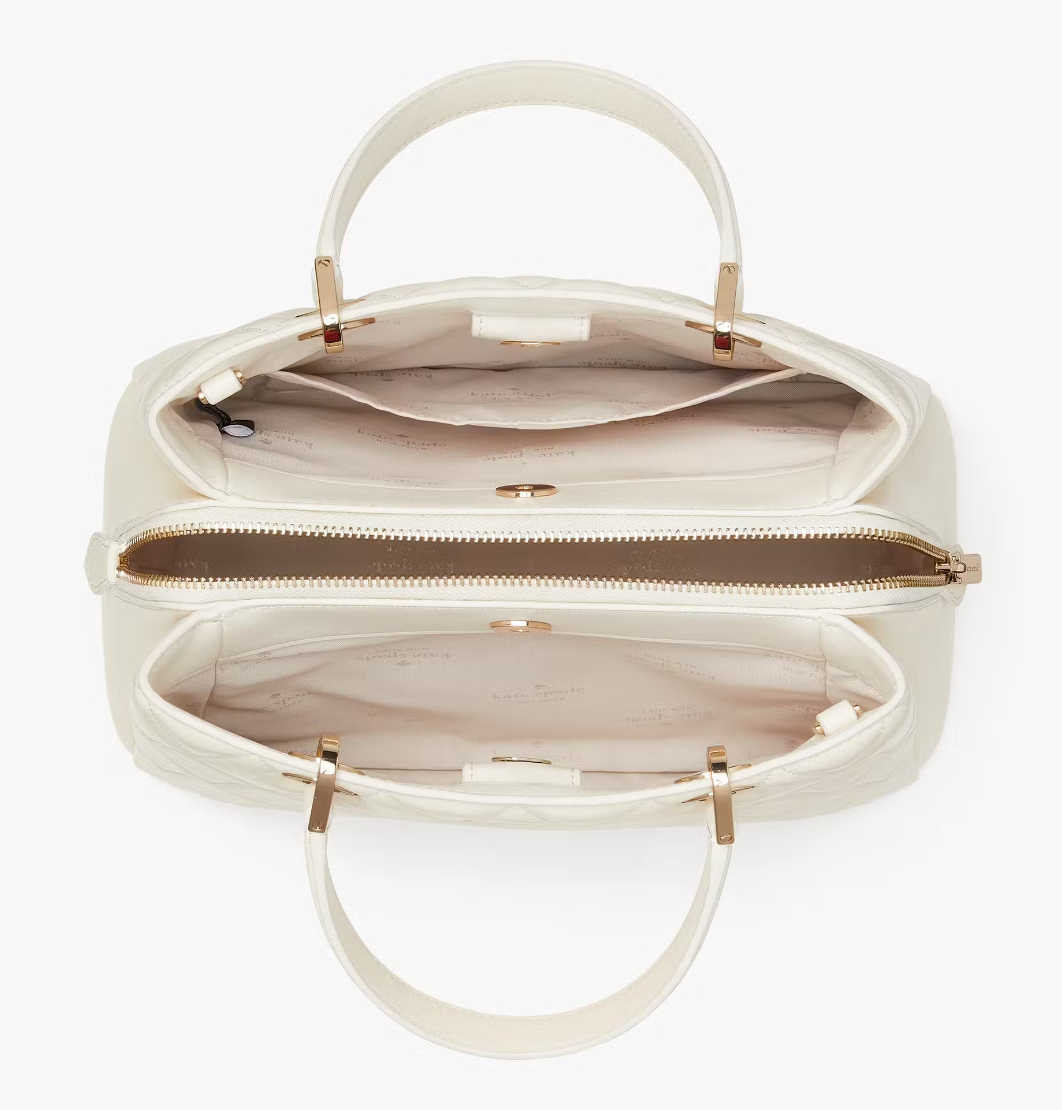 Kate Spade Carey Quilted Sullivan Satchel In Meringue (Pre-Order)