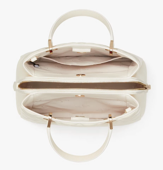 Kate Spade Carey Quilted Sullivan Satchel In Meringue (Pre-Order)