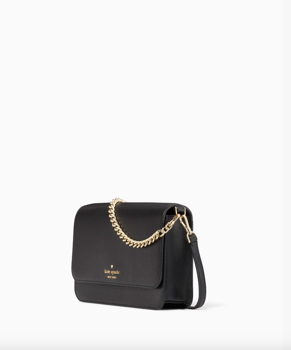 Kate Spade Madison Flap Convertible Crossbody In Black