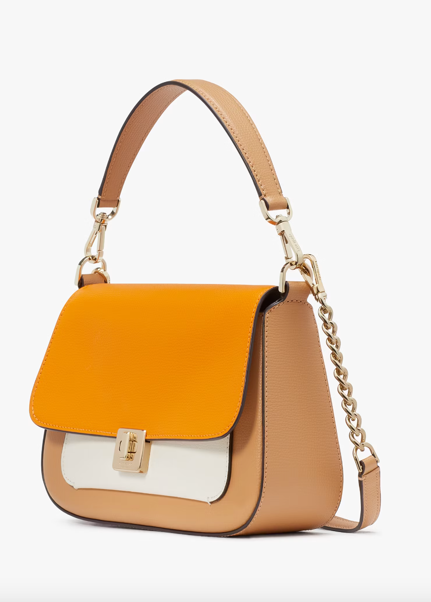 Kate Spade Phoebe Colorblock Flap Crossbody In Turmeric Root Multi