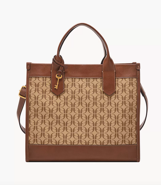 Fossil Kyler Large Tote In Beige Brown (Pre-Order)