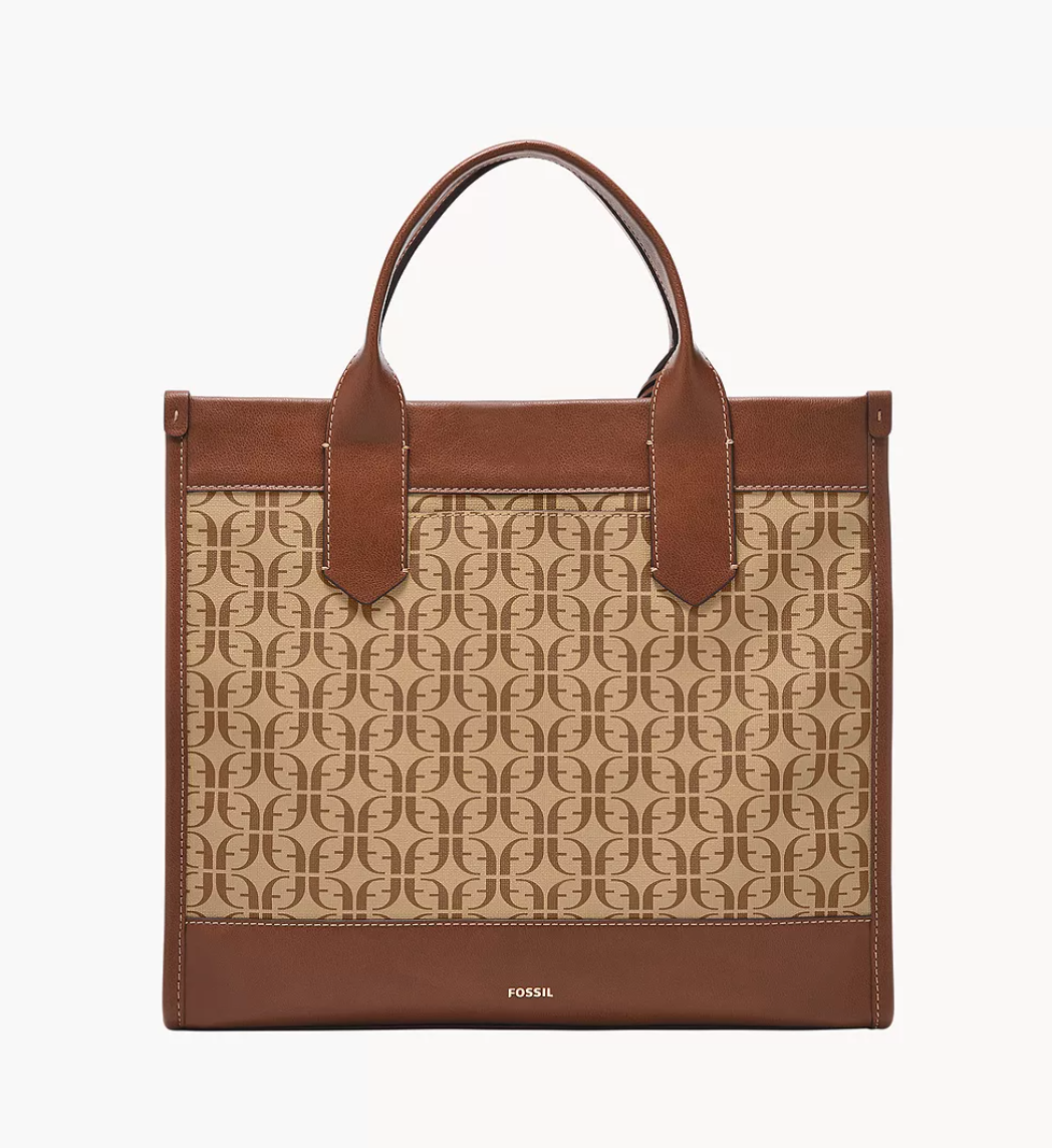 Fossil Kyler Large Tote In Beige Brown (Pre-Order)