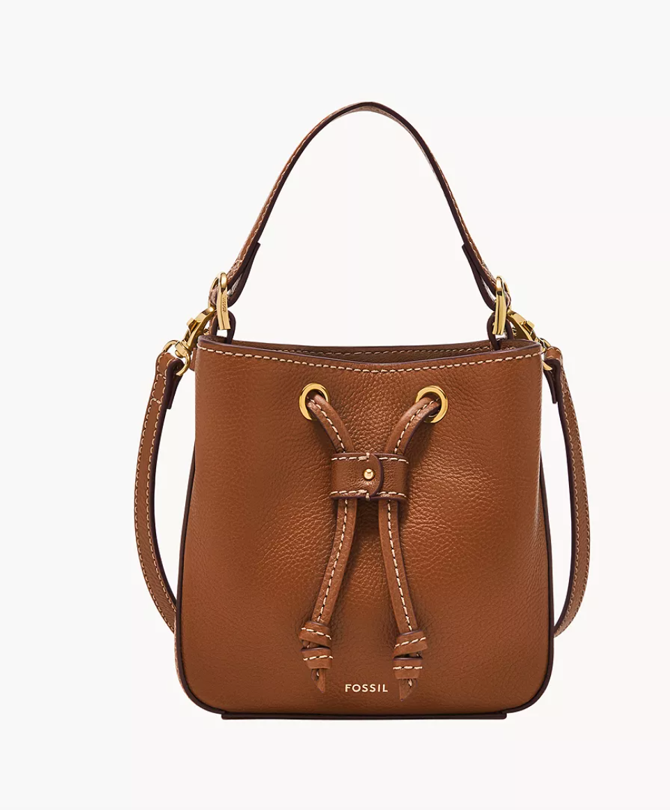 Fossil Tessa Small Bucket In Medium Brown (Pre-Order)