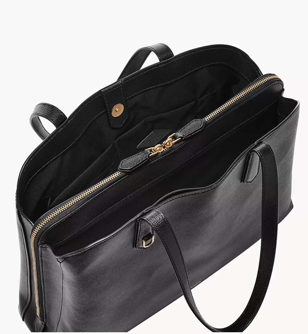 Fossil Wren Work Tote In Black (Pre-Order)