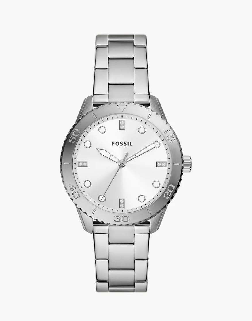 Fossil Women Dayle Three-Hand Stainless Steel Watch Bq3885 (Pre-Order)