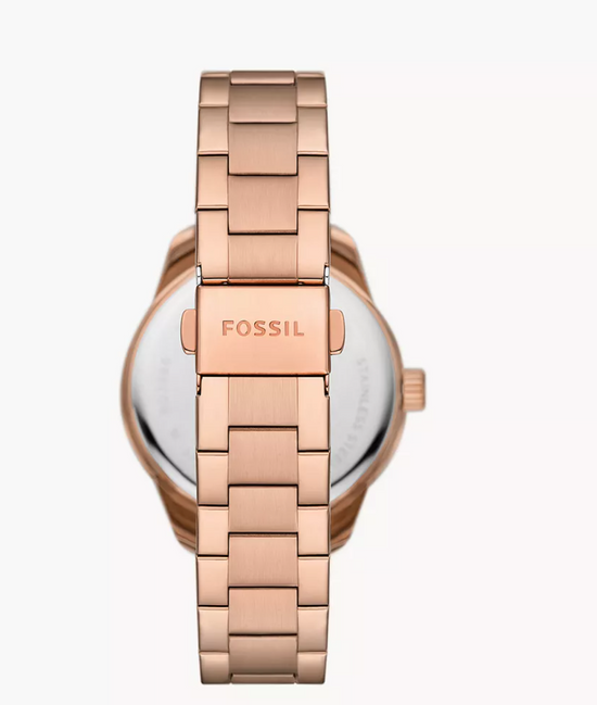 Fossil Women Dayle Three-Hand Rose Gold-Tone Stainless Steel Watch Bq3886 (Pre-Order)