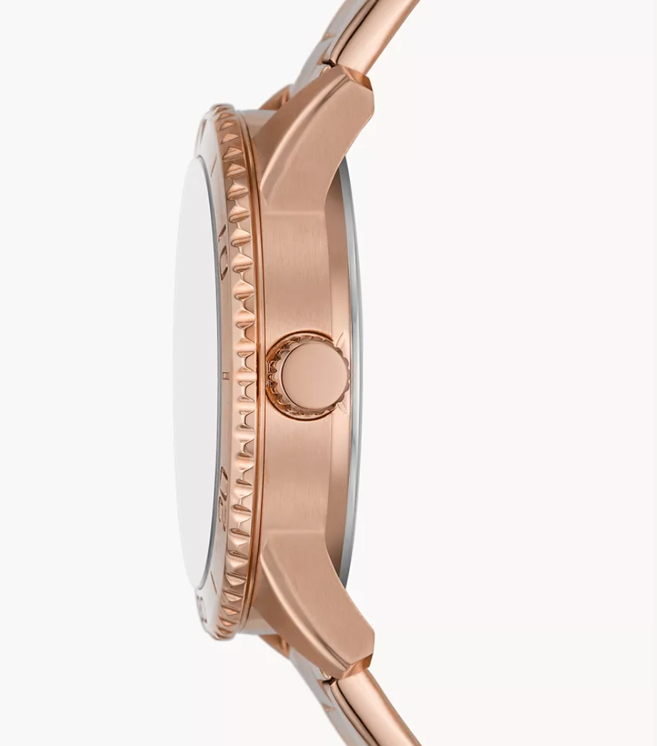 Fossil Women Dayle Three-Hand Rose Gold-Tone Stainless Steel Watch Bq3886 (Pre-Order)