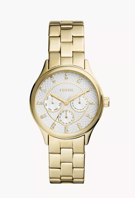 Fossil Women Modern Sophisticate Multifunction Gold-Tone Stainless Steel Watch Bq3912 (Pre-Order)