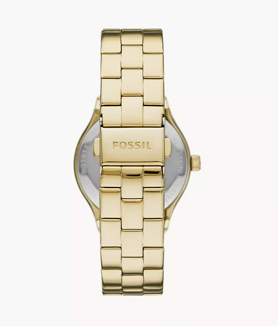 Fossil Women Modern Sophisticate Multifunction Gold-Tone Stainless Steel Watch Bq3912 (Pre-Order)