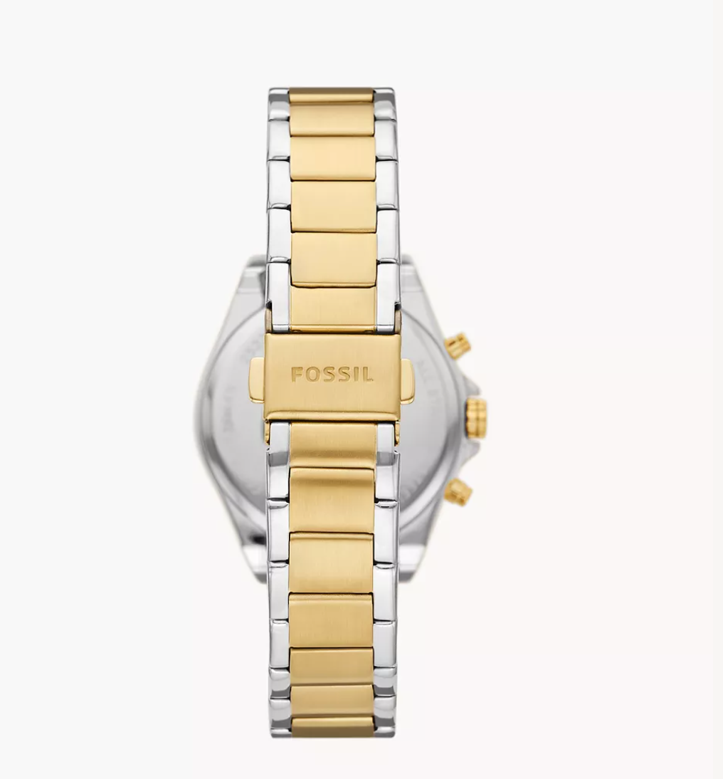 Fossil Women Modern Courier Chronograph Two-Tone Stainless Steel Watch Bq3849 (Pre-Order)