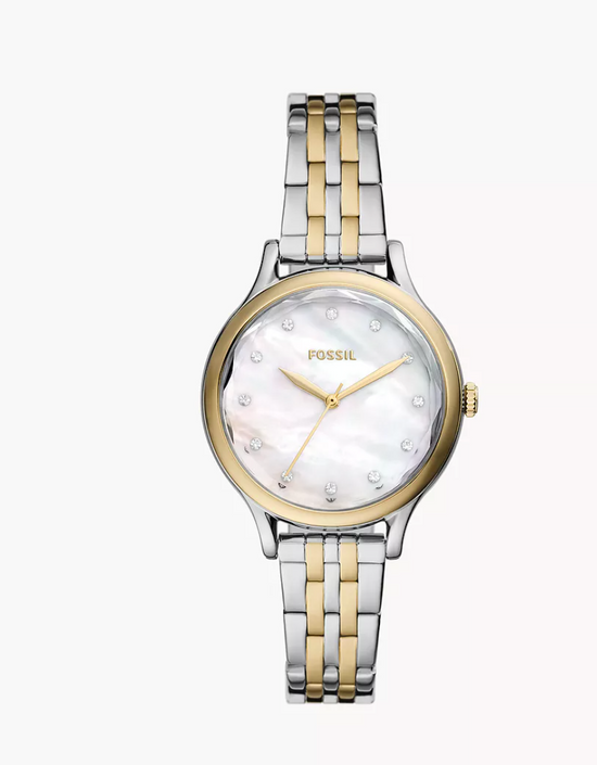 Fossil Women Laney Three-Hand Two-Tone Stainless Steel Watch Bq3864 (Pre-Order)