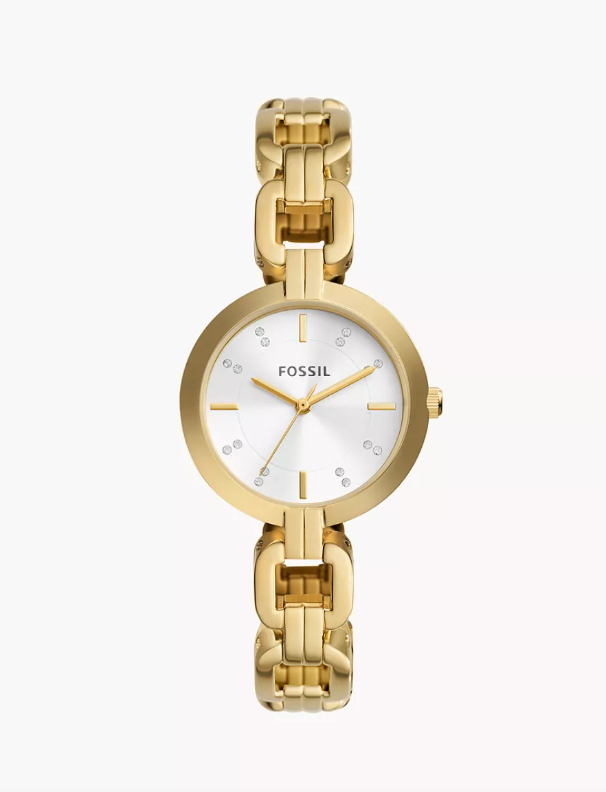 Fossil Women Kerrigan Three-Hand Gold-Tone Stainless Steel Watch Bq3852 (Pre-Order)