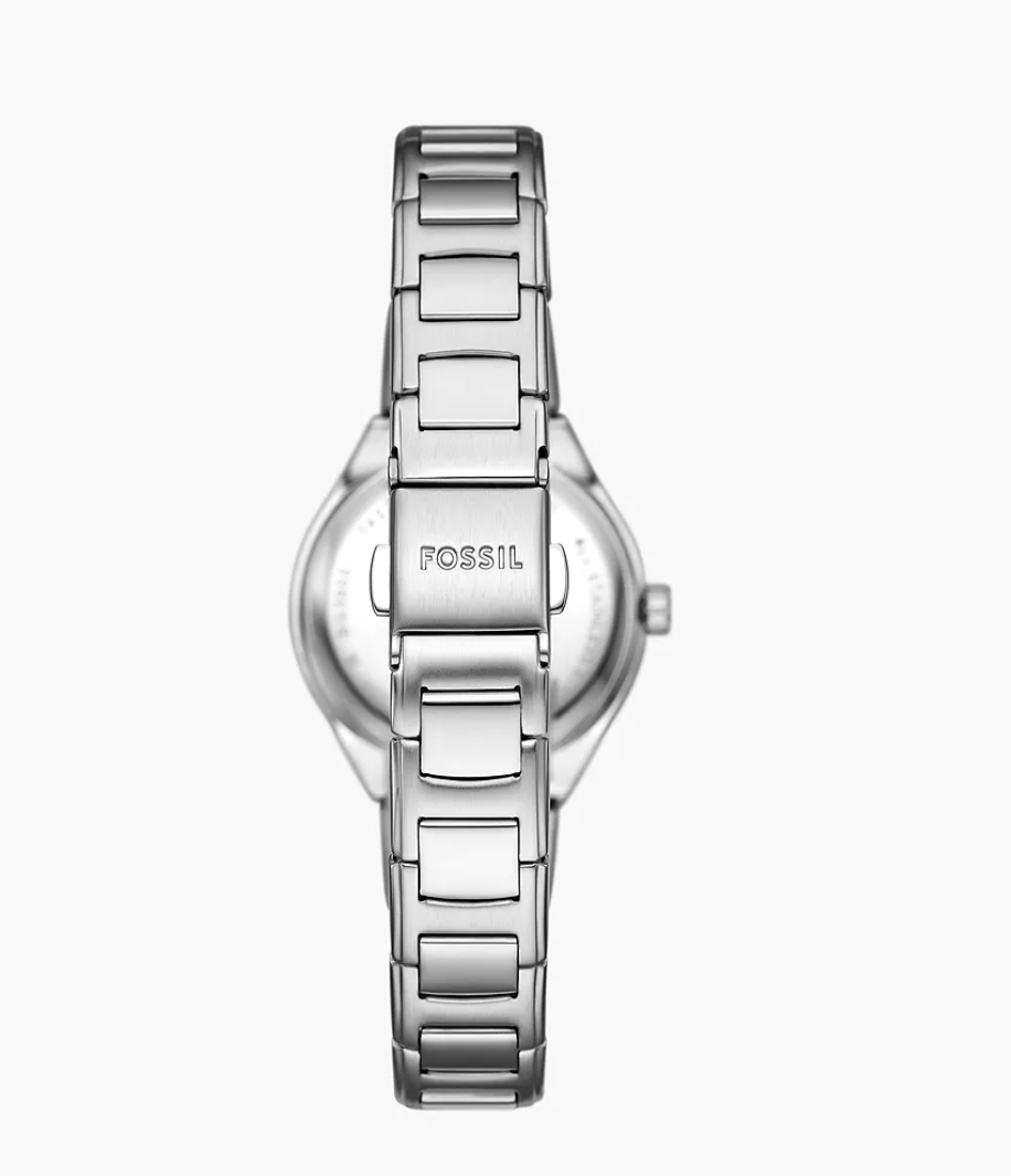 Fossil Women Eevie Three-Hand Date Stainless Steel Watch Bq3594 (Pre-Order)