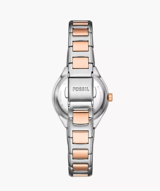 Fossil Women Eevie Three-Hand Date Two-Tone Stainless Steel Watch Bq3955 (Pre-Order)