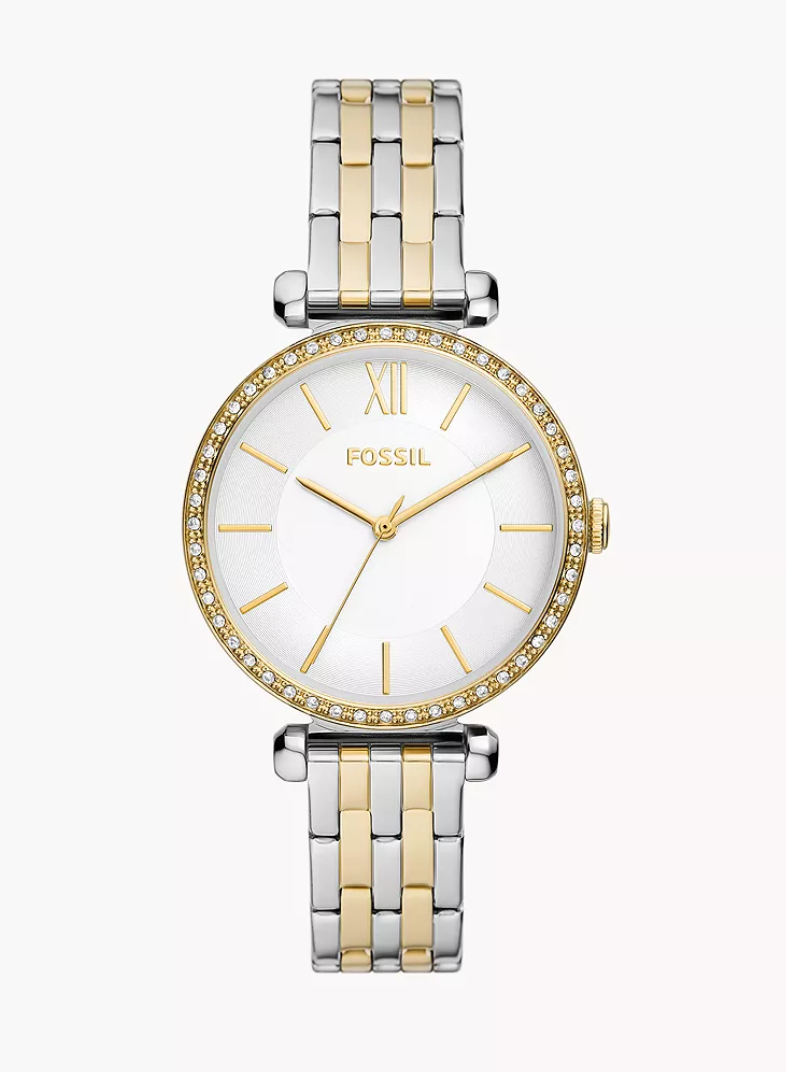 Fossil Women Tillie Three-Hand Two-Tone Stainless Steel Watch Bq3902 (Pre-Order)