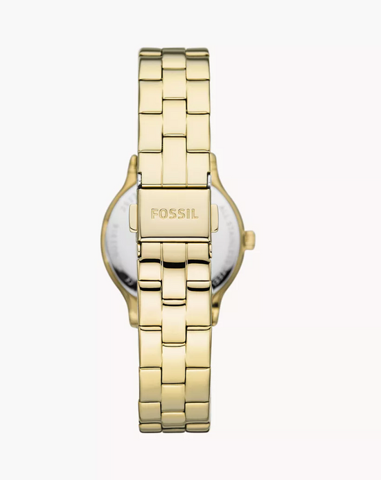 Fossil Women Modern Sophisticate Three-Hand Gold-Tone Stainless Steel Watch Bq3916 (Pre-Order)