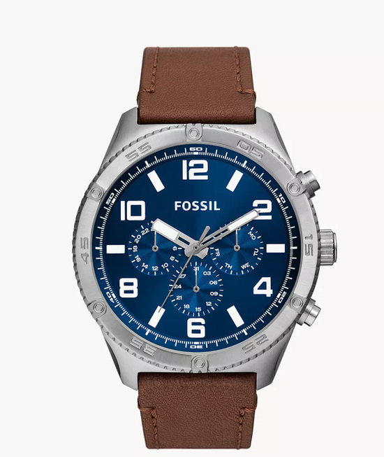 Fossil Men Brox Multifunction Brown Leather Watch Bq2799 (Pre-Order)