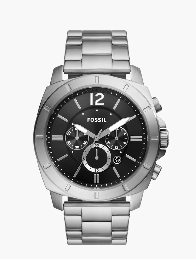 Fossil Men Privateer Chronograph Stainless Steel Watch Bq2757 (Pre-Order)