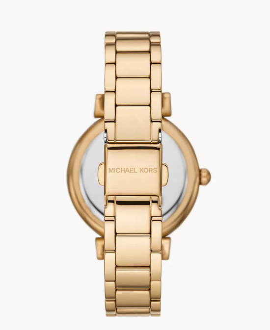 Michael Kors Women Abbey Three-Hand Gold-Tone Stainless Steel Watch Mk4615 (Pre-Order)